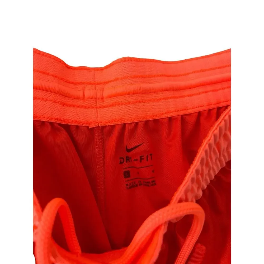 Nike Dri-FIT Fly Shorts Womens Small Orange Athletic Running Gym